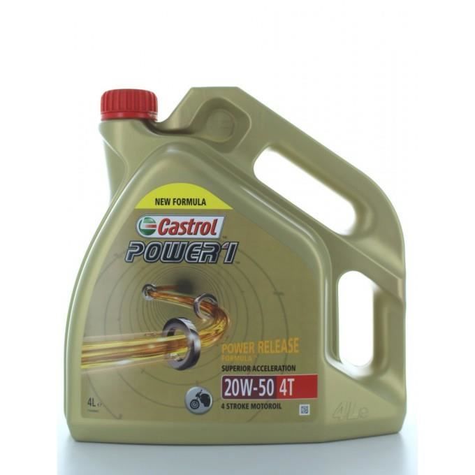 Huile Moteur Castrol Power 1 4T 20W50 - Bidon de 4 L
