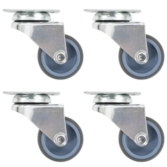 Roulettes pivotantes doubles 4 pcs 50 mm - 774