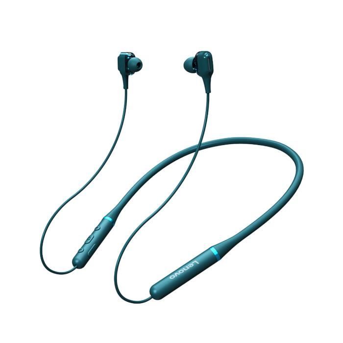 Lenovo XE66 sans fil BT casque suspendu type cou BT écouteur longue durée d'endurance intra-auriculaire étanche Sport casque vert