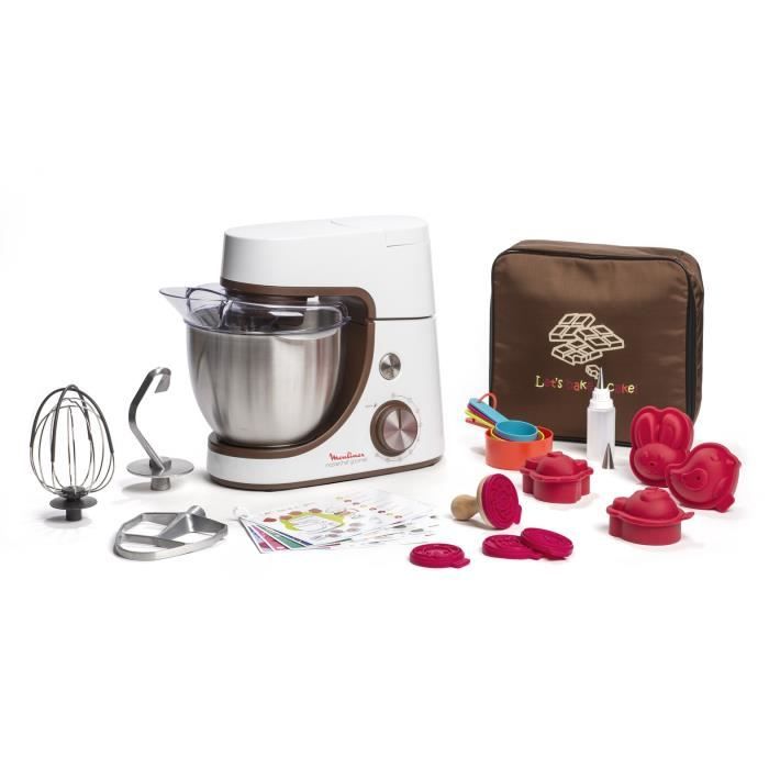 MOULINEX QA51K110 Masterchef Gourmet Baking With Kids Robot pâtissier, 1100 W, 5 vitesses + pulse, Bol inox, Kit pâtisserie enfants