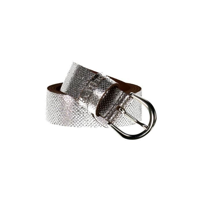 DEELUXE Ceinture brillante en cuir ARIELLE Silver