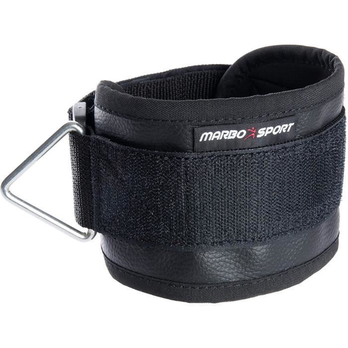 Marbo Sport Sangle de cheville avec anneau en D pour entraînement fitness sur câble MH-C208