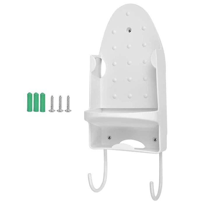 Planche à repasser Hanger rack électrique mural Support de fer Plus panier Porte Organisateur pour Laundry White Room