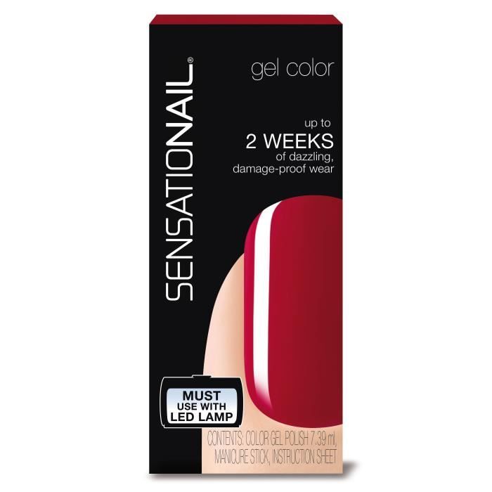 SENSATIONAIL Vernis gel semi-permanent Juicy Sangria 72017 - Rouge