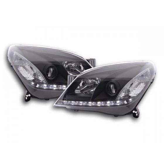 phare avant lumiere du jour Opel Astra H An. 04-10 noir