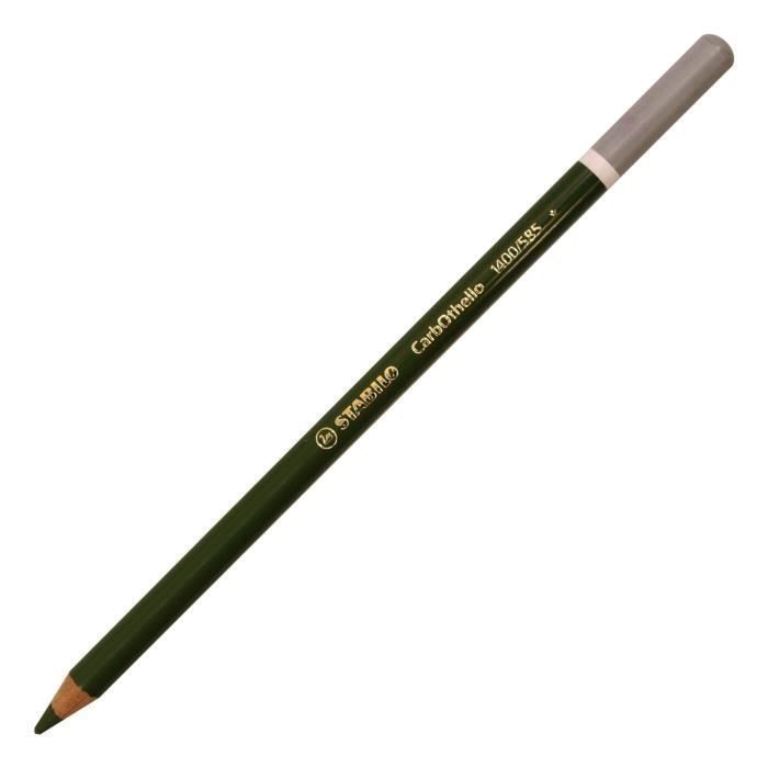 Lot de 12 Crayons de couleur Fusain Pastel CarbOthello Vert olive