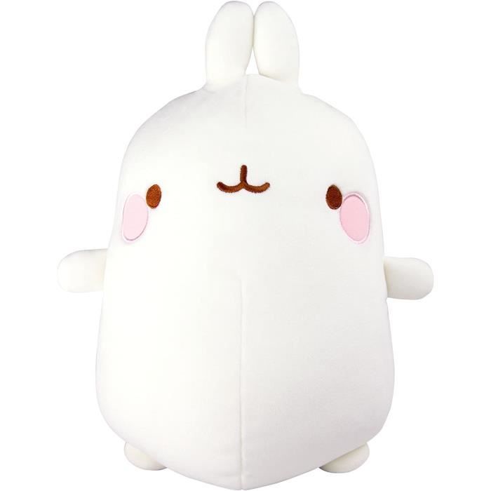 molang - peluche lapin super douce l66028, peluche molang, peluche géante à matière douce et moelleuse, doudou lapin blanc, peluche