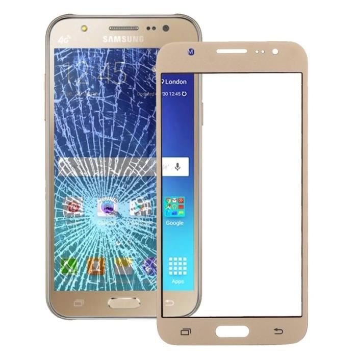 Vitre Samsung Galaxy J7 J700 avant écran externe lentille en verre or