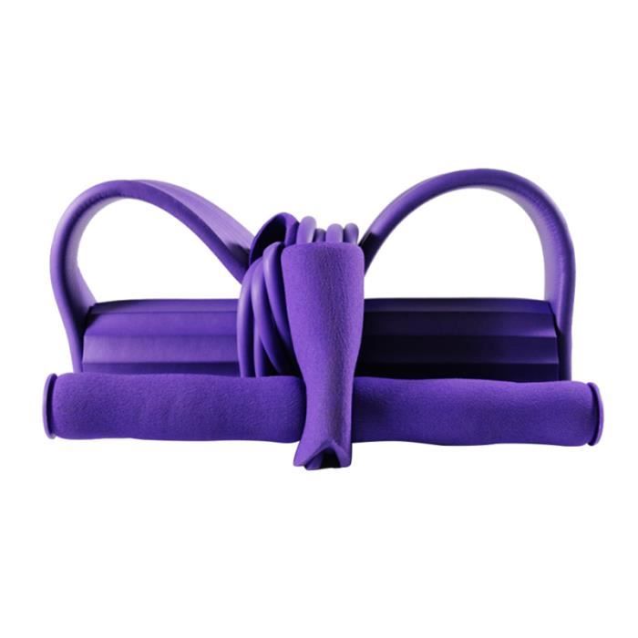 Bande de résistance de pédale extensible de yoga avec poignée Extenseur de de corde de traction élastique pour abdomen Taille
