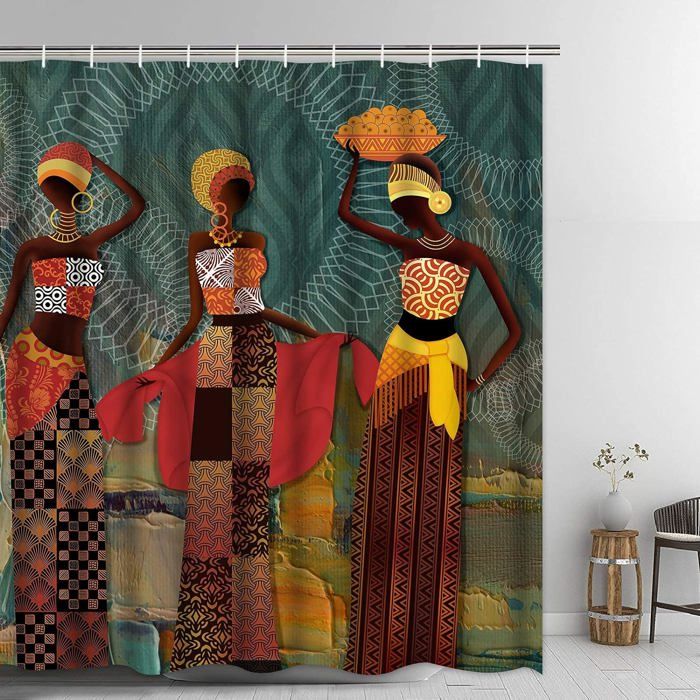 Rideau De Douche Chien épagneul Irlandais - Taille 182x203 Cm, Polyester Imperméable, Livré Avec 12 Crochets