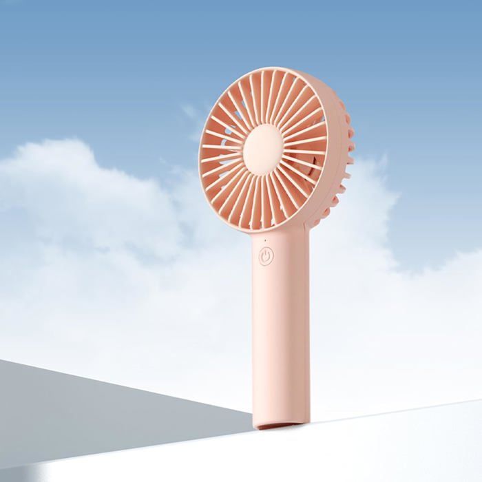 Ventilateur GENERIQUE ventilateur poche de mode pliable mini-montre électrique à trois vitesses simple charge USB Rose