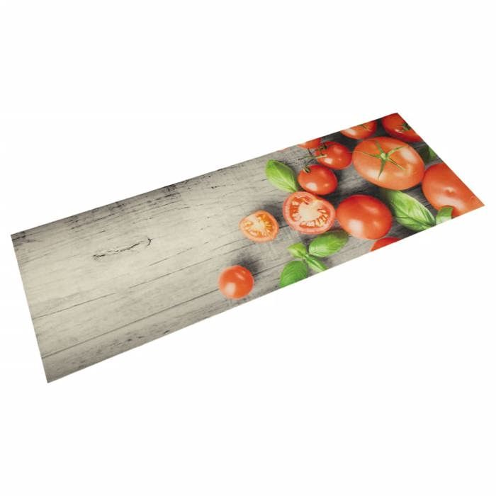 vidaXL Tapis de cuisine lavable impression de tomates 60x180cm velours 4005621