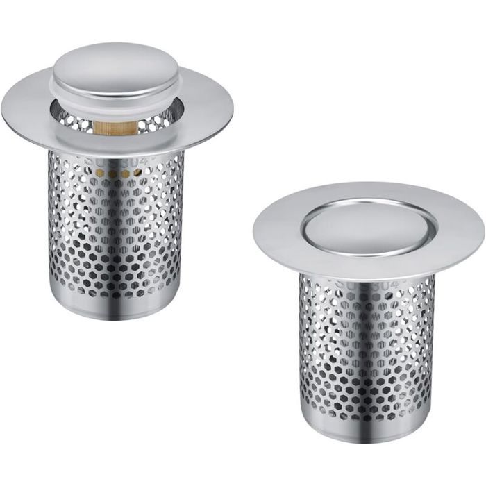 Set De Crépines D'évier En Acier Inoxydable TheLau® Pour Cuisine Et Salle De Bain Avec Poignee Pratique