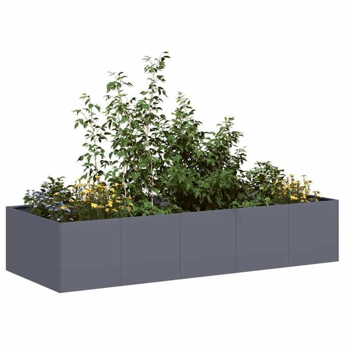 vidaXL Jardinière anthracite 200x80x40 cm acier 860754
