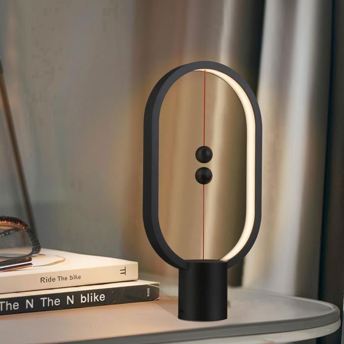 Lampe LED à poser marque Rentside - Modèle Hengpro - Rechargeable - Noir