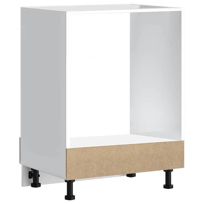 Moderne Placard à four Porto SWEETY Meuble bas de cuisine blanc bois dingénierie 60x46x81.5 cm BB1094