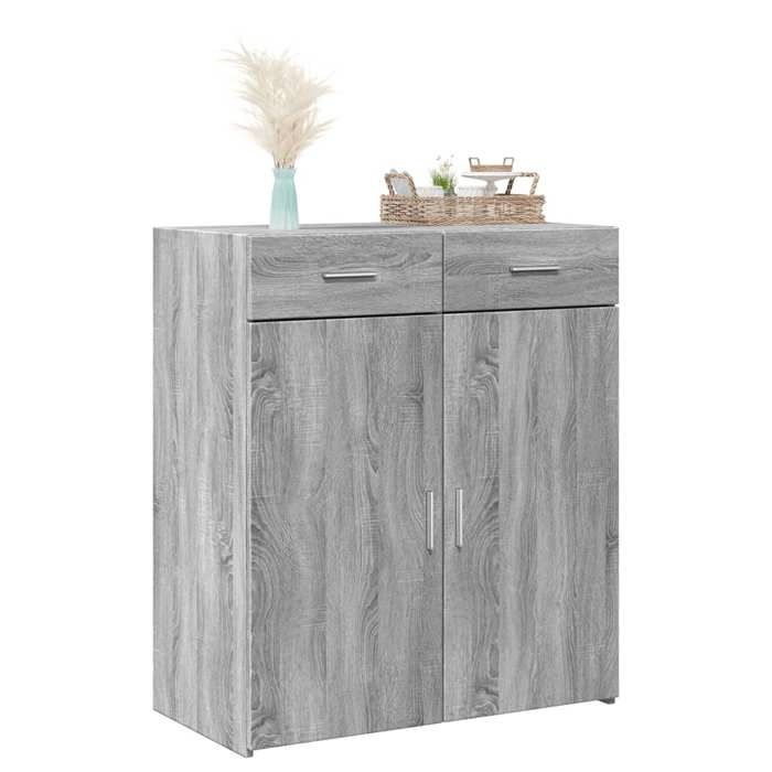 Sarazyj®Buffet bahut Placard de rangement - Gris Buffet - Sonoma gris - 80x42 5x93 cm - bois dingénierie - 56749