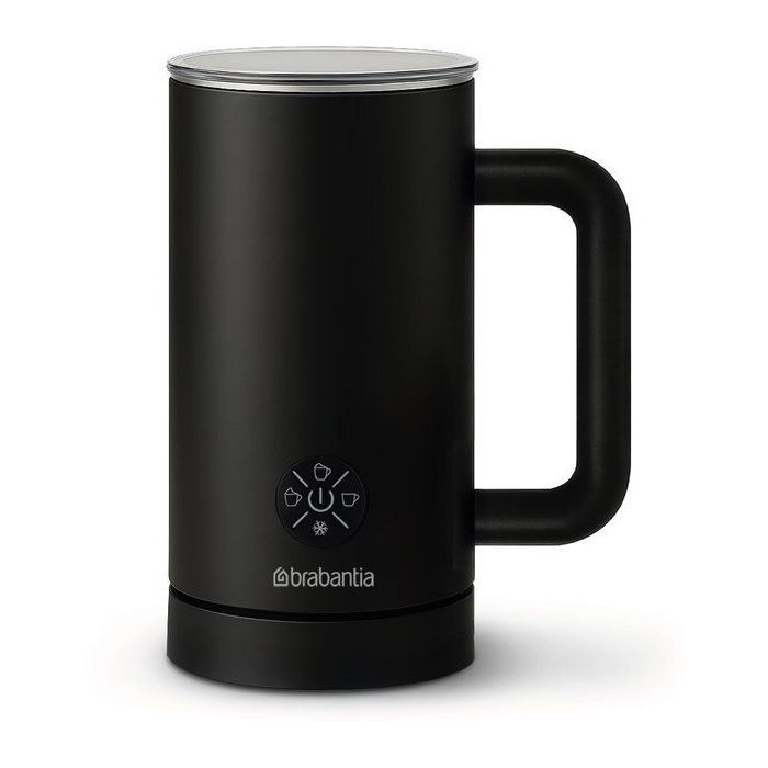 Mousseur à Lait Électrique Brabantia 4-en-1 300 ml – Mousse Chaude et Froide – Chauffe Lait – Noir – BBEK1048