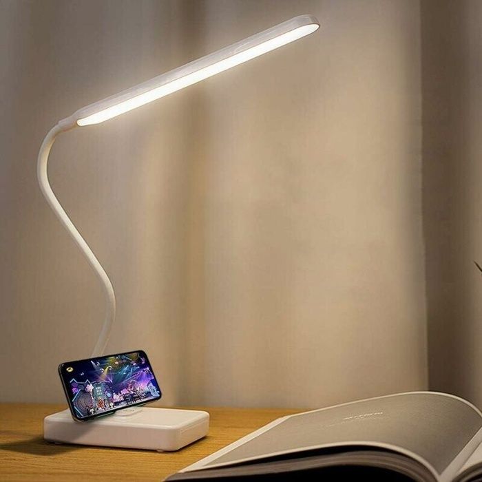 Lampe de bureau LED sans fil rechargeable par USB — Batterie 2000 mAh 3 températures de couleur et 6 niveaux de luminosité