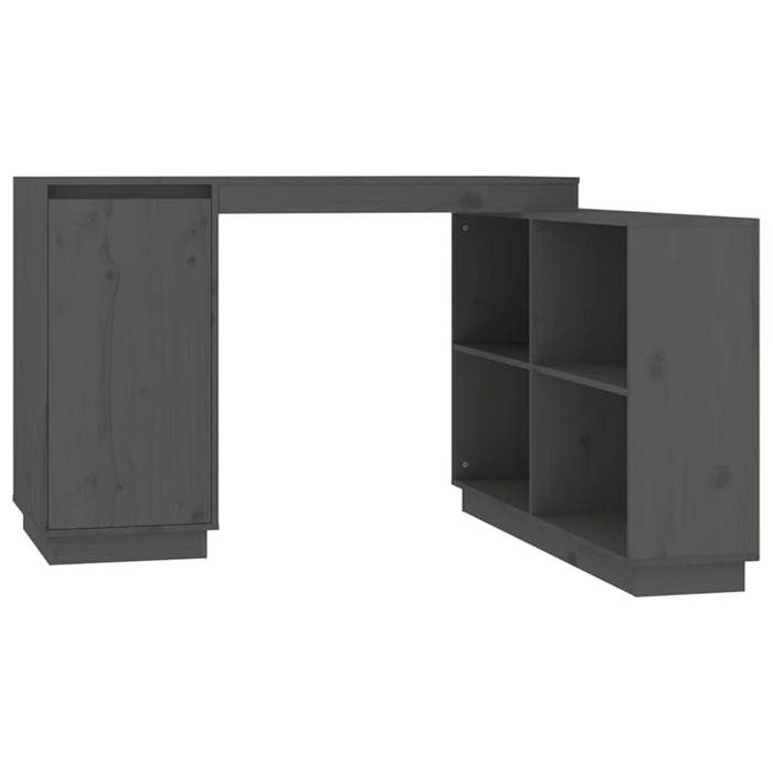 Gris Table de travail - Bureau Gris 110x50x75 cm Bois massif de pin m6512