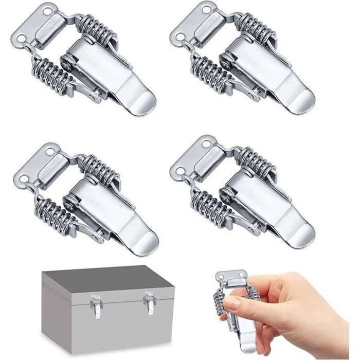 Loquet à Levier Inox 304 – 4 Pièces pour Boîte Outils Valise Tiroir