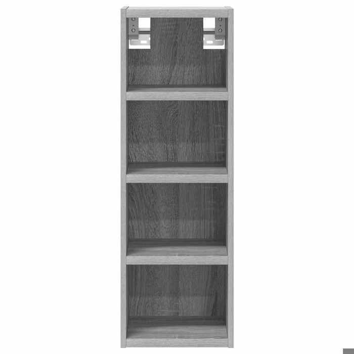 Gris Cabinet cuisine CHIC Vitrine suspendue 1 pc Riga Gris Sonoma 20x295x60 cm Bois dingénierie N7469