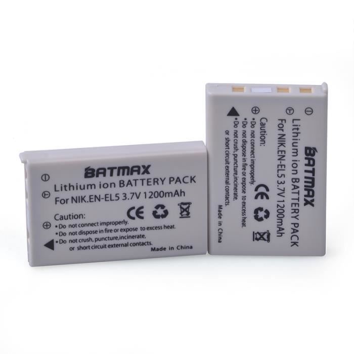 Hahnel HL EL5 Batteria Litio-Ion 1100 MAh Sostitutiva Per Nikon EN-EL5 - 3.7V, 4.1 Wh, Senza Plastica