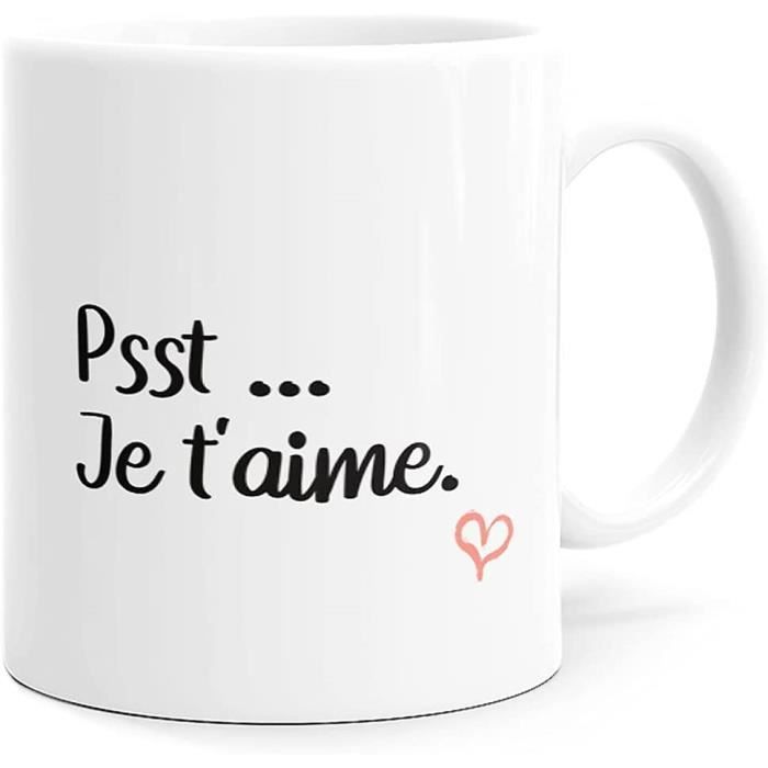 Mug Humour Psst Je T Aime Tasse Mes Drole Amour Idee Cadeau Original Amis Couple Amoureux Collegue Frere Sœur Mari Femme Pou 70 Cdiscount Puericulture Eveil Bebe