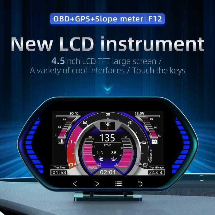 Inclinomètre X95 GPS Horizontal, boussole de voitu... - Grandado