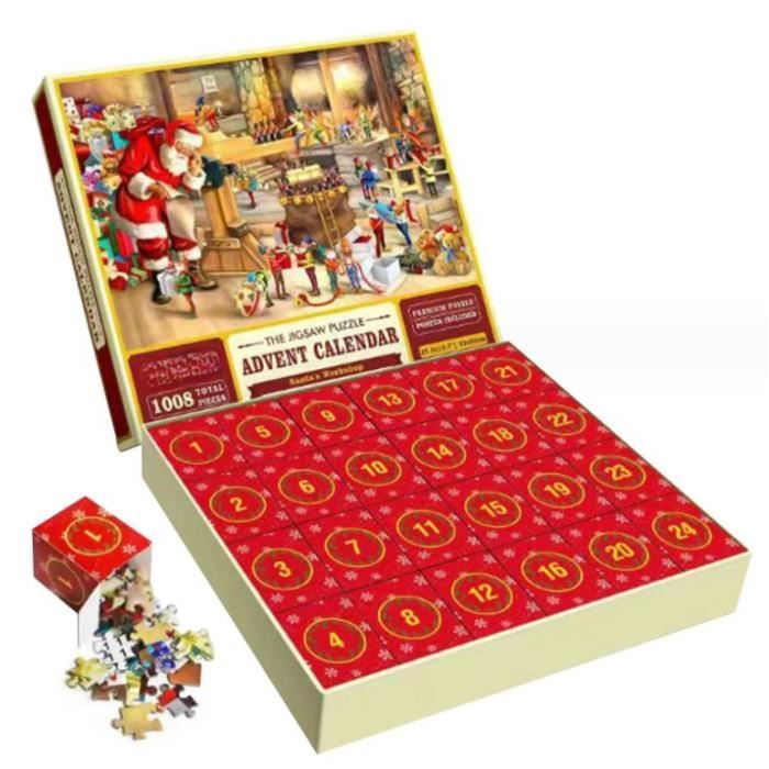 Calendrier de l'Avent 2024 Femme Homme Puzzle 1008 Pieces Cadeau Enfant Ado  Fille Garçon Calendriers de Noël - Noël