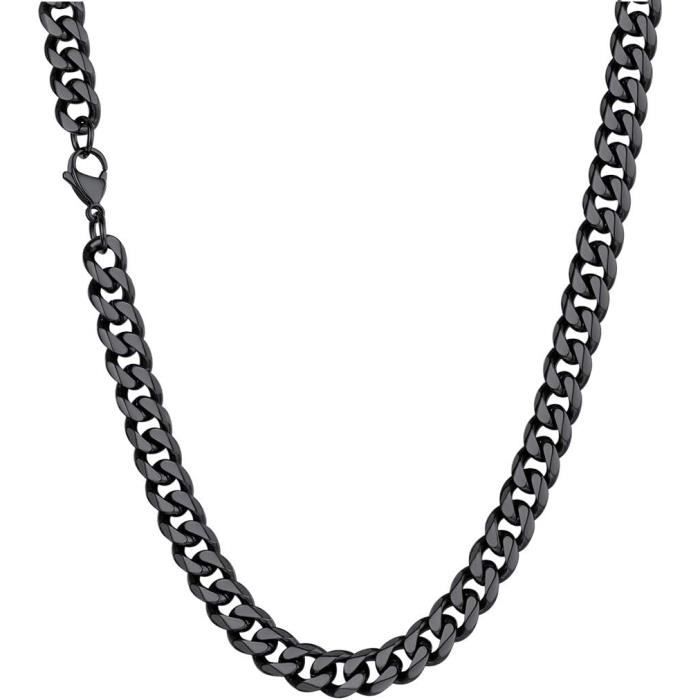 Grand Collier Chaîne En Métal Plaqué - Longueur 78 Cm, Occasion, Parfait Pour Un Look Audacieux