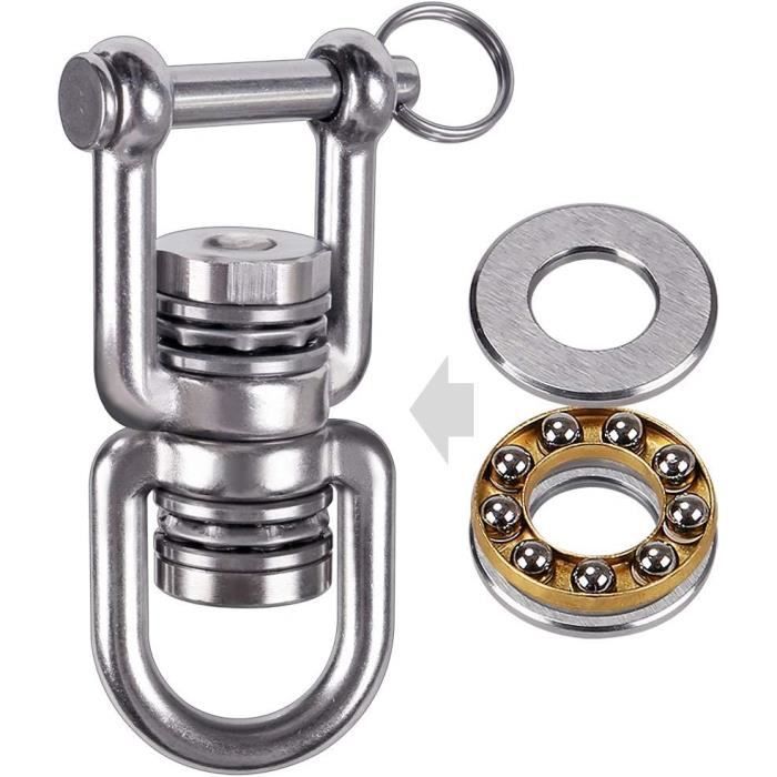 Crochet Plafond Charge Lourde 450kg - Rotation 360° Acier Inoxydable - Idéal Chaise Suspendue, Hamac, Sac De Frappe