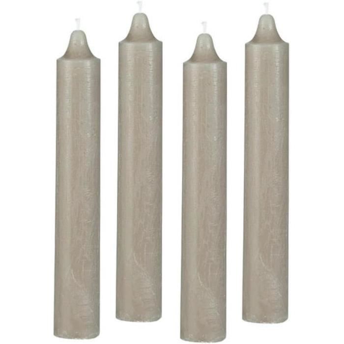 Ukiyo Lot De 4 Bougies Tiges Torsadées Dorées – 25 Cm, Ø 2,5 Cm – 6h De Combustion – Ambiance Élégante Et Festive