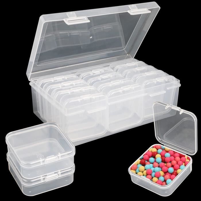 Lot De 2 Boîtes De Rangement Transparentes – Organisateur De Perles Et Accessoires – SODIAL