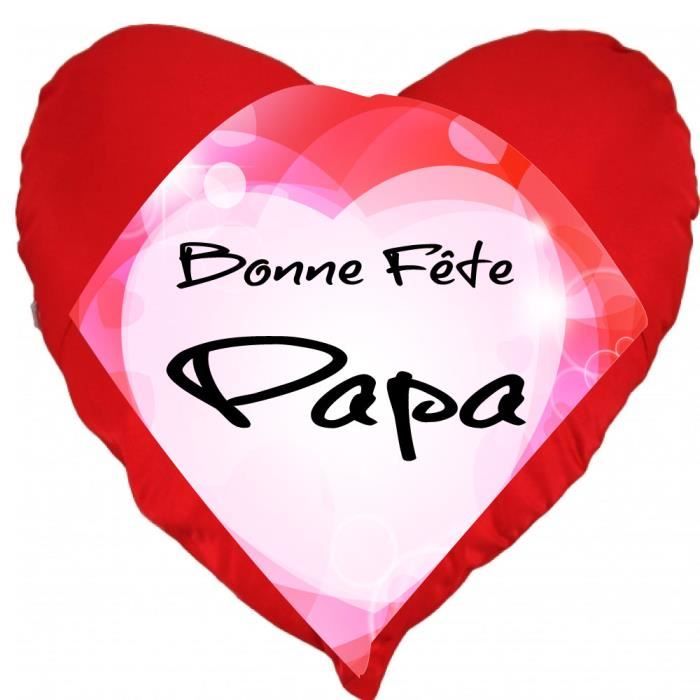 Coussin CÅur Bonne Fete Papa Achat Vente Coussin Cdiscount