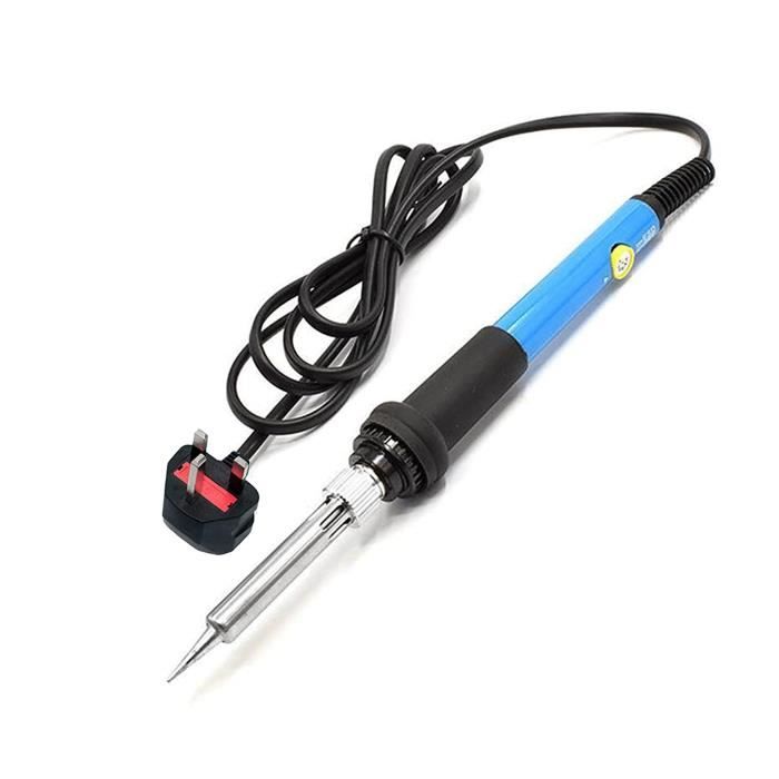 Fer à Souder Gys 60W - 2 Pointes Incluses (courbe Et Droite) Ø 5,9 Mm, Pour électricité Et Modélisme