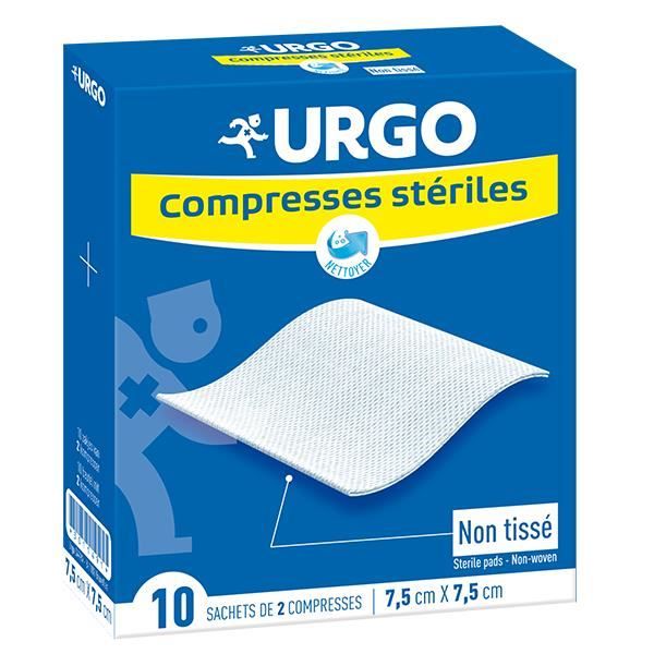Urgo Soins Infirmiers Compresse Non Tissé Stérile 7,5 x 7,5cm 20 unités