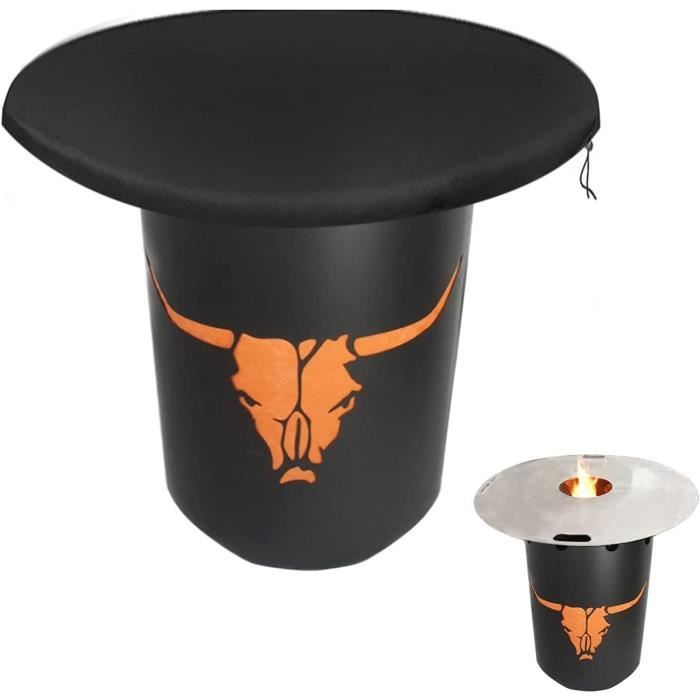 Housse De Protection Pour Plaque De Feu/barbecue Rond 80cm - Tissu Oxford 420D, Anti-UV, étanche, Cordon De Serrage