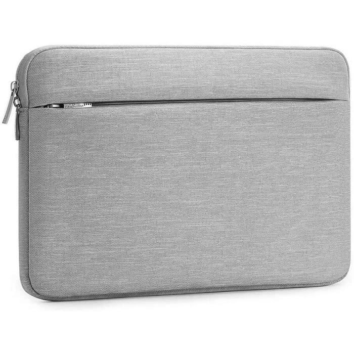 Housse de Protection Ordinateur 15.6, Pochette PC Portable Ultrabook  Sacoche Laptop Compatible 15.6 Pouces - Gris Clair - Cdiscount Informatique