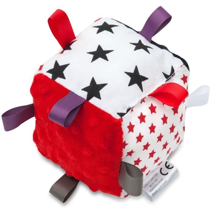 Lajlo Sensocube Cube Sensoriel Des La Naissance Developpe Les Sens De Bebe Tissus Oeko Tex Fait Main Lavable Rouge Noir Cdiscount Puericulture Eveil Bebe