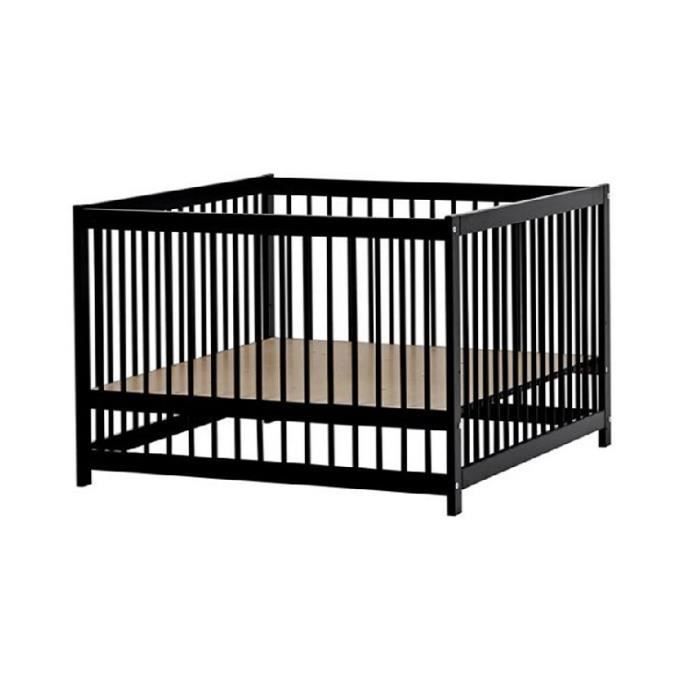 Parc Magnus 100x105 Noir Sans Matelas Cdiscount Puericulture Eveil Bebe