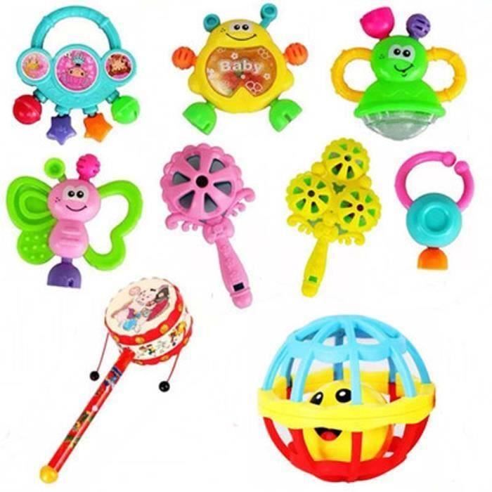 3 6 12 Mois Hochets Pour Bebes Cadeaux Pour Bebe Couleur Aleatoire Jouets Educat Bes2934 Cdiscount Puericulture Eveil Bebe