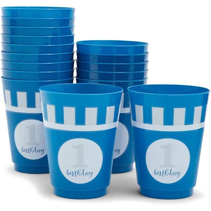 Vaisselle Lot De 16 Gobelets En Plastique Reutilisables Pour 1er Anniversaire De Garcon Motif Panda Bleu 263 Cdiscount Maison