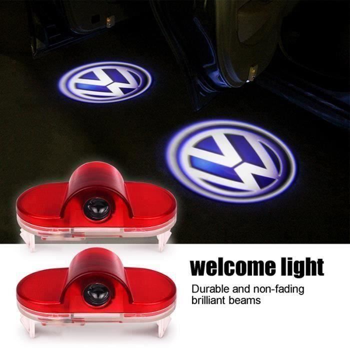 2pcs LED porte de voiture de lumière de bienvenue lampe de projecteur pour  Volkswagen VW Golf MK4 Touran Caddy Bora Mon1224-9-34982 - Cdiscount Auto
