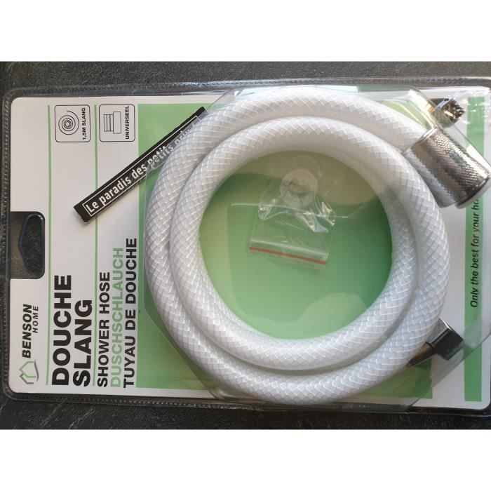 Flexible De Douche Universel Métal 1,5m - Inox Avec Joints Et Pommeau