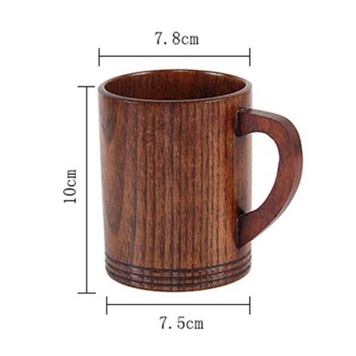 Akozon tasse à café en bois Tasse à boire en bois en bois d'hévéa tasse Akozon tasse à café en bois Tasse à boire en bois en bois d'hévéa tasse