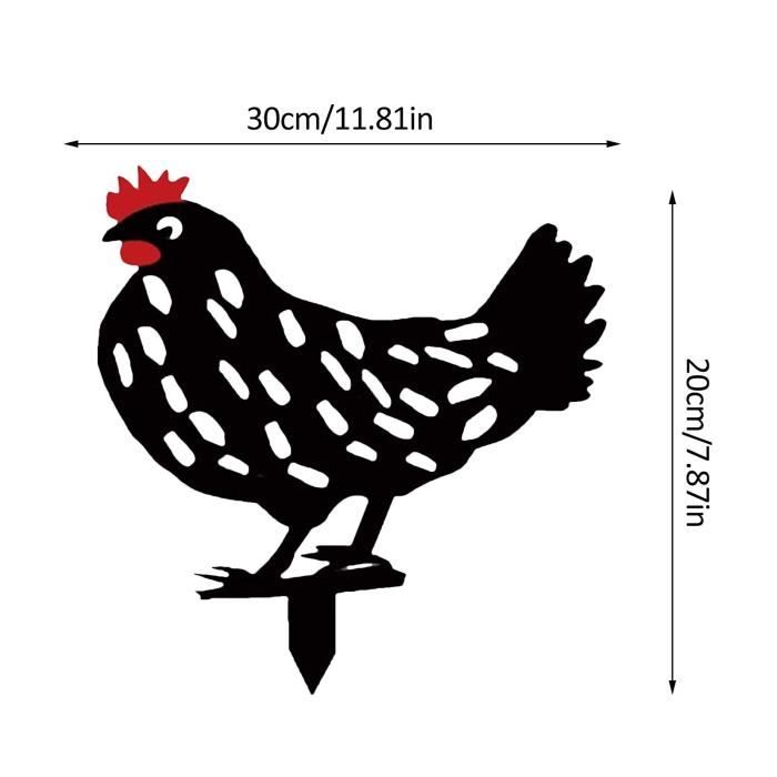 Piquet Décoratif Coq Métal Pour Jardin Yardwe - Ornement Pelouse Extérieur
