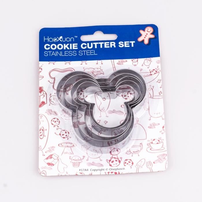 Moule A Gateaux 5 Pieces Ensemble Mickey Mousse Gateau Moules Fleurs Cercle Acier Inoxydable Emporte Pieces Biscuit Type Mickey Cdiscount Maison