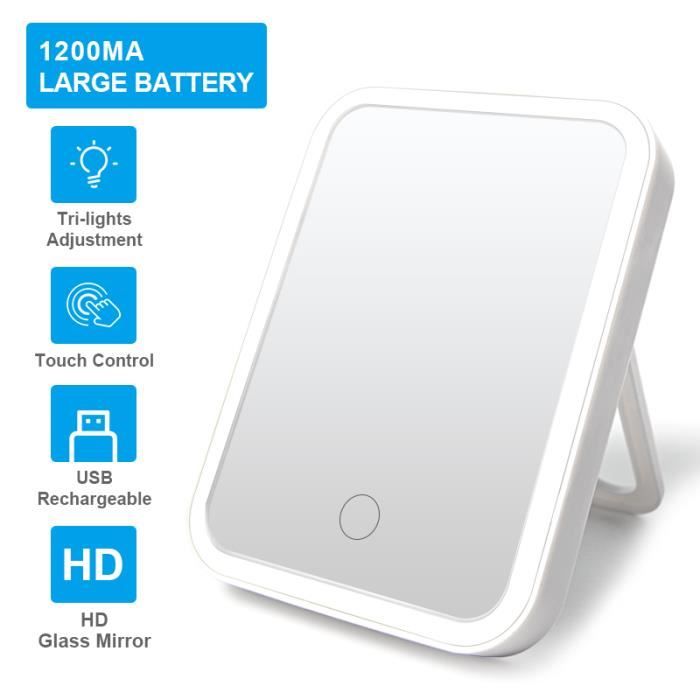 Miroirs De Maquillage Ronds à Led éclairés | Double Face