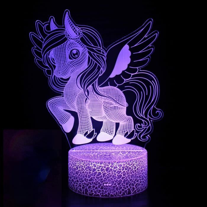 Veilleuse Licorne Kit Terrarium Licorne Lumineux Pour Enfants - Avec Veilleuse Télécommandée, Sable Magique, Figurines, 5-12 Ans